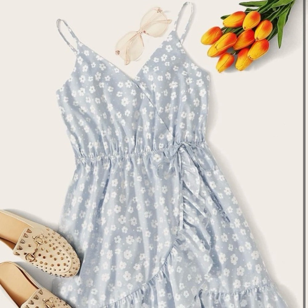 Floral Wrap Cami Sundress